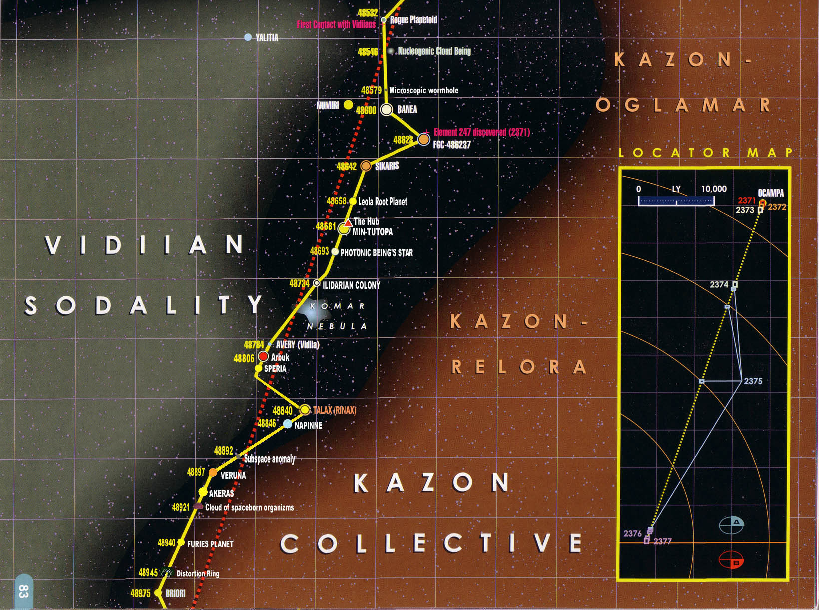 map of voyager star trek